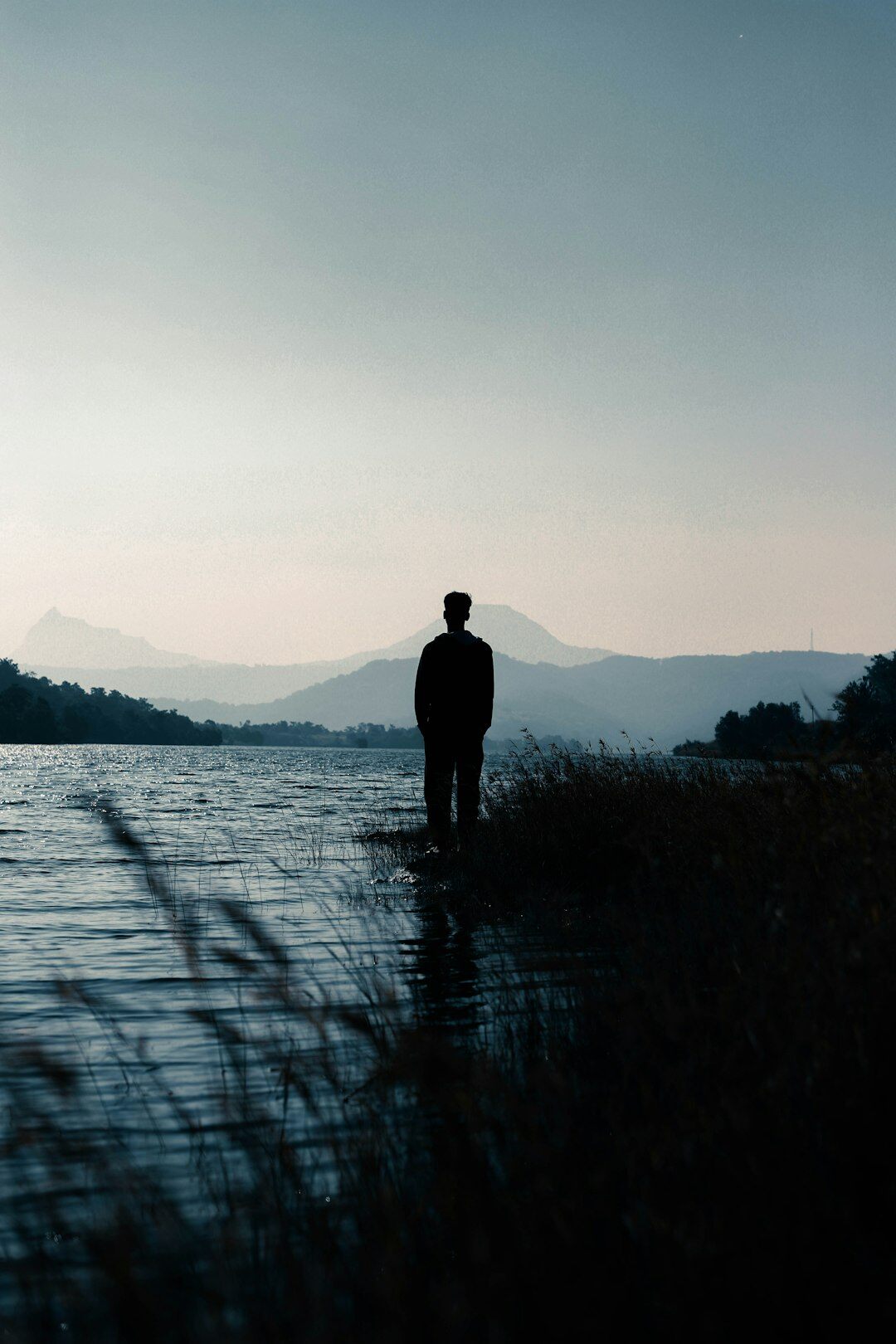 person reflecting alone