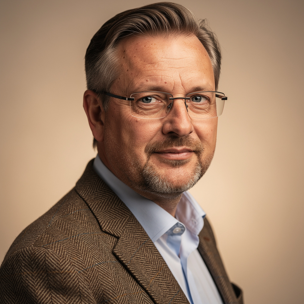 Portrait of a German male researcher with glasses
