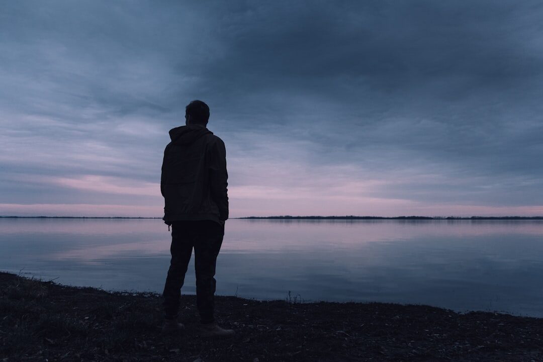 person thinking alone