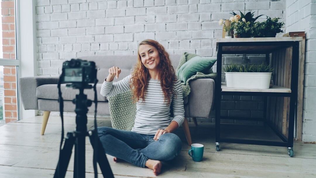 influencer posing for camera