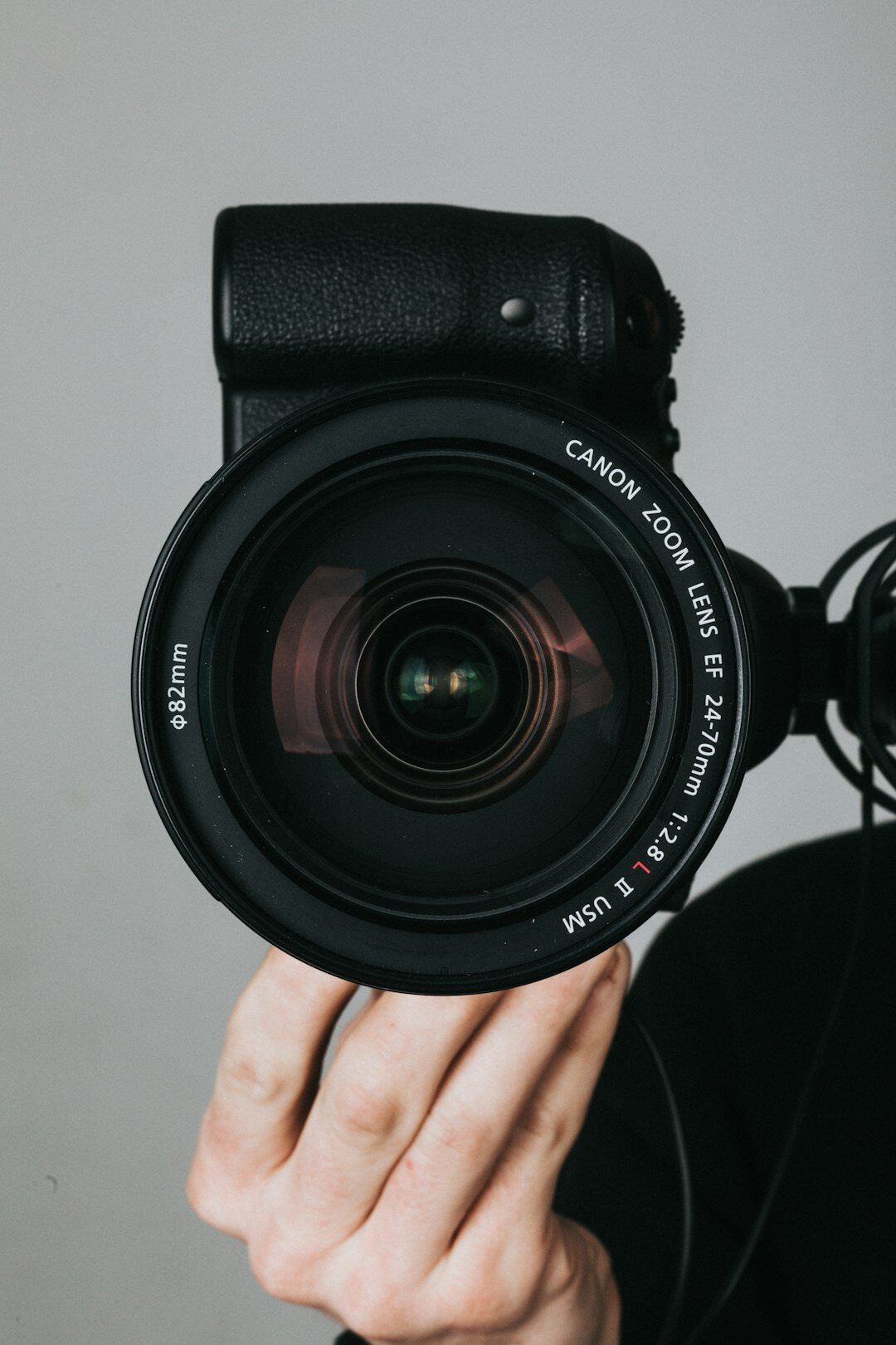 person creating content with camera